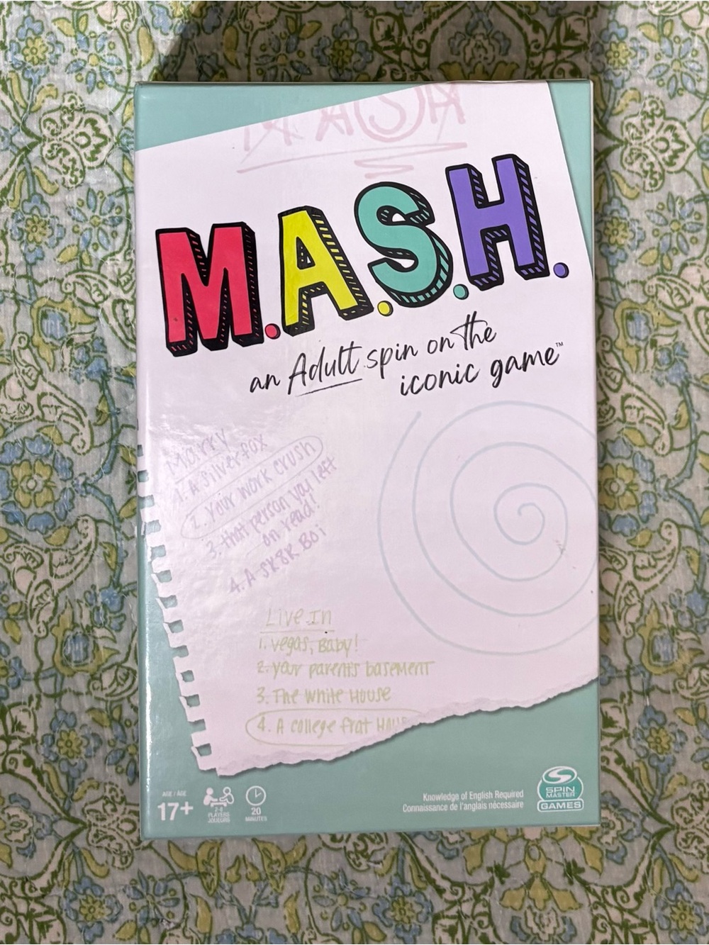 M.A.S.H. Adult Party Game - Colorful Cover